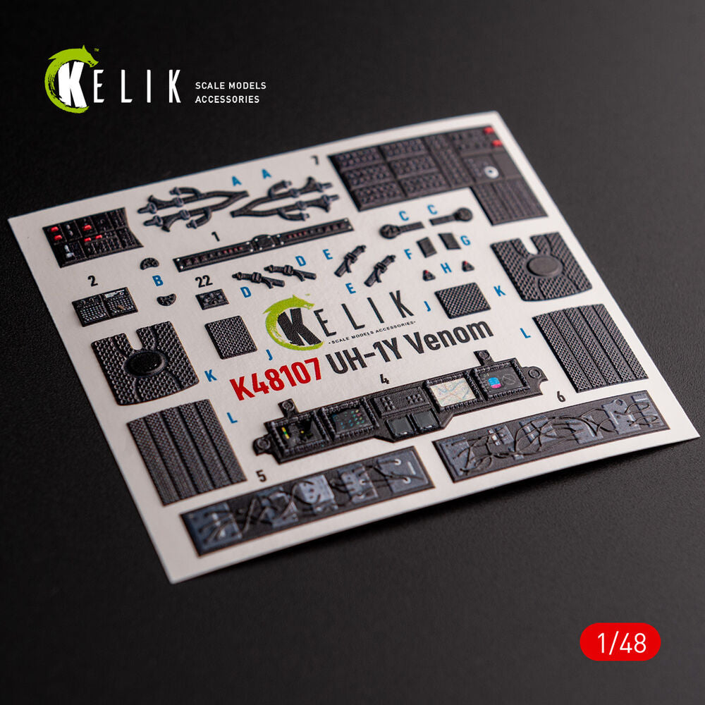 UH-1Y Venom - interior 3D decals for Zimi Model/KittyHawk kit