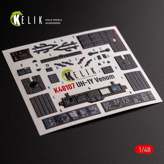UH-1Y Venom - interior 3D decals for Zimi Model/KittyHawk kit