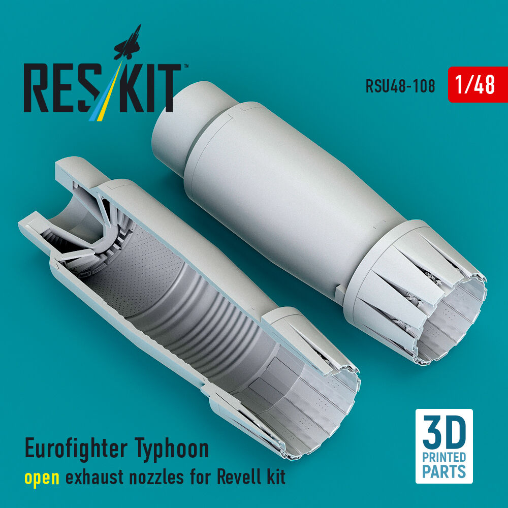 Eurofighter Typhoon open exhaust nozzles for Revell kit (3D Printed)