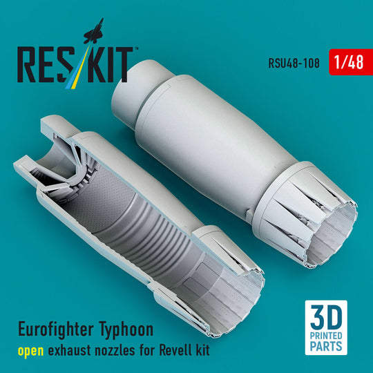 Eurofighter Typhoon open exhaust nozzles for Revell kit (3D Printed)