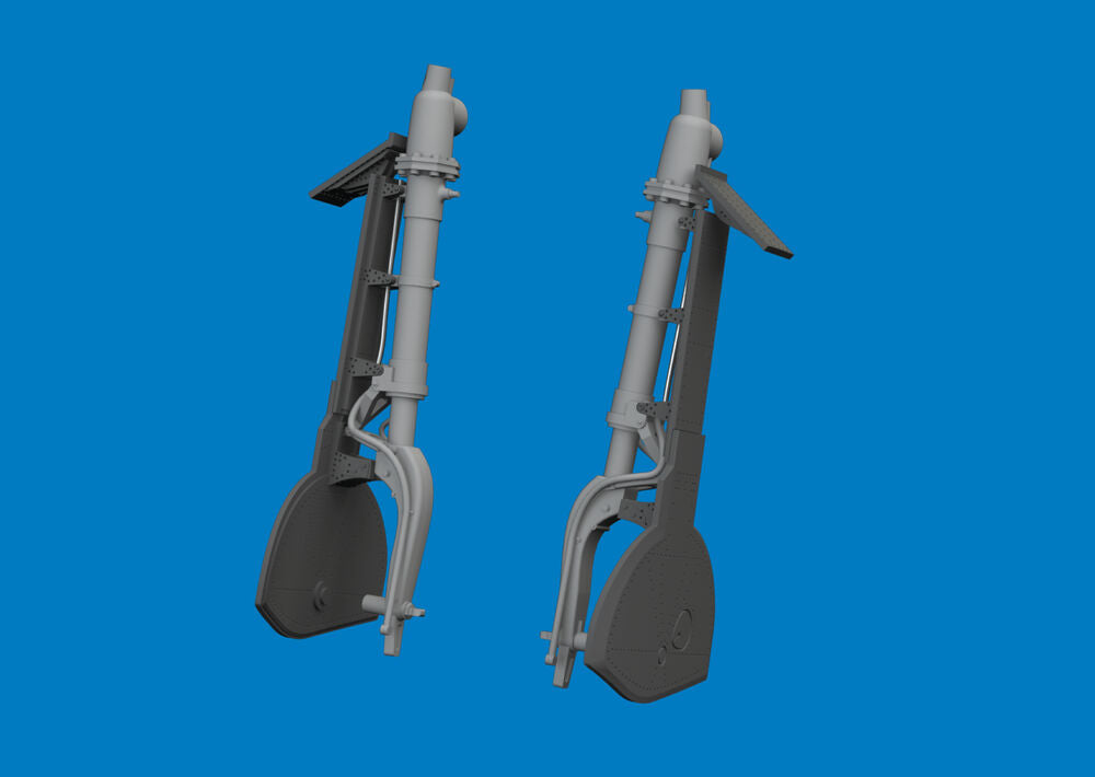A6M undercarriage legs PRINT for Eduard