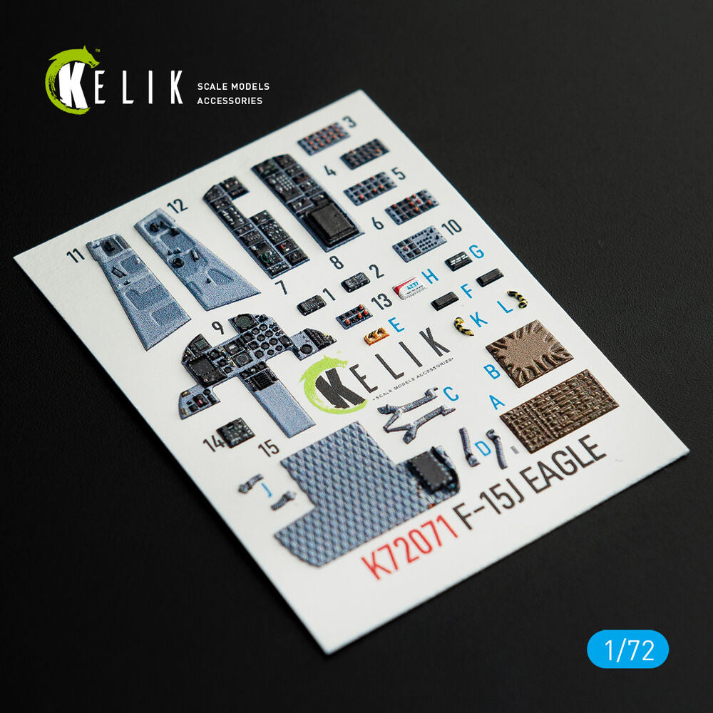 F-15J Eagle interior 3D decals for PLATZ kit