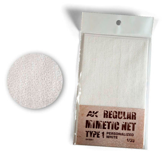 REGULAR CAMOUFLAGE NET Type 1 PERSONALIZED WHITE