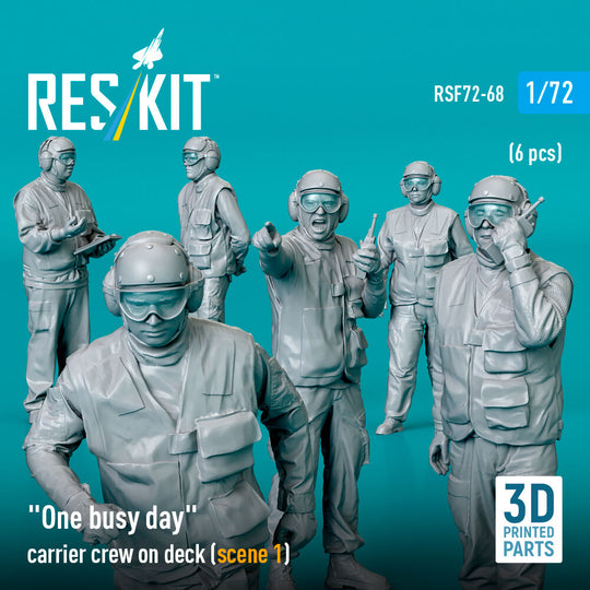 One busy day carrier crew on deck (scene 1) (6 pcs) (3D Printed)