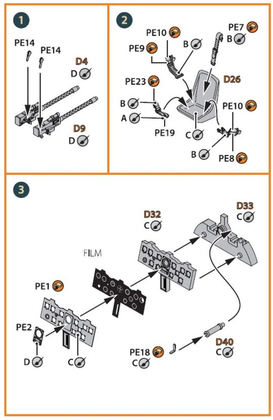 A5M Claude (all versions) PE parts for CP kits CP720016/CP72008/CP72009/CP72010