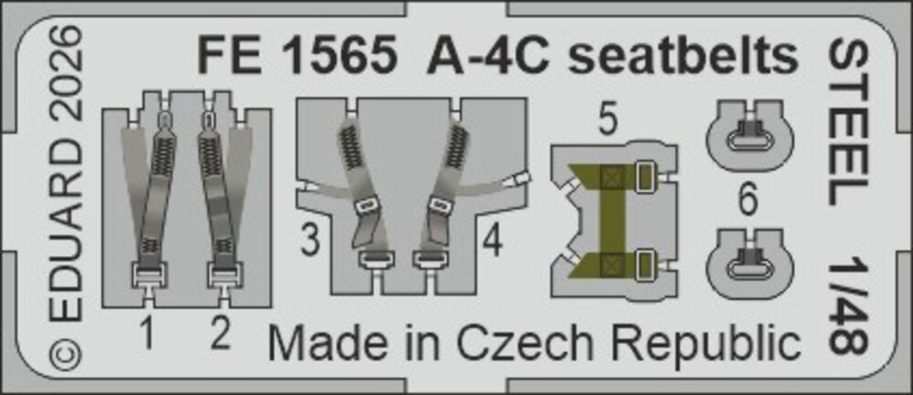 A-4C seatbelts STEEL for Hobby Boss