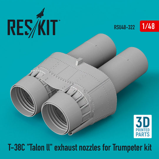 T-38C Talon ll exhaust nozzles for Trumpeter kit (3D Printed)