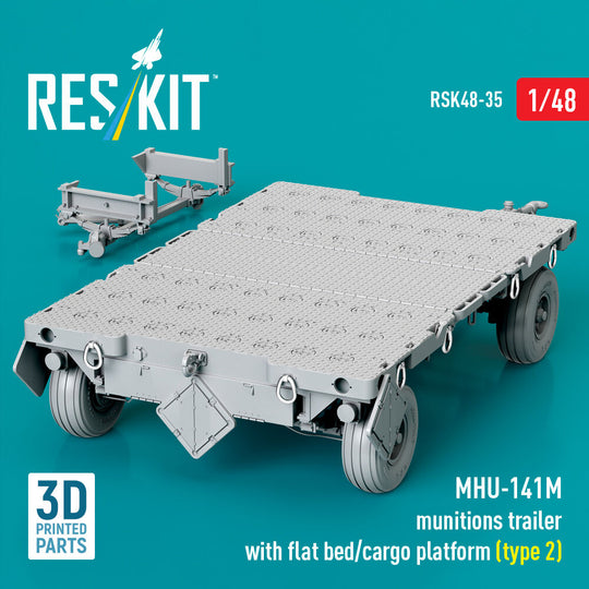 MHU-141M munitions trailer with flat bed/cargo platform (type 2) (3D Printed model kit)