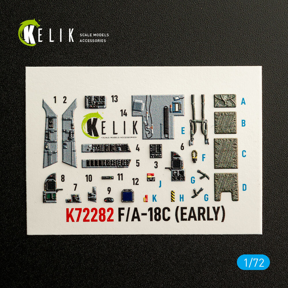 F/A-18C (EARLY) - interior 3D decals for Academy 12411