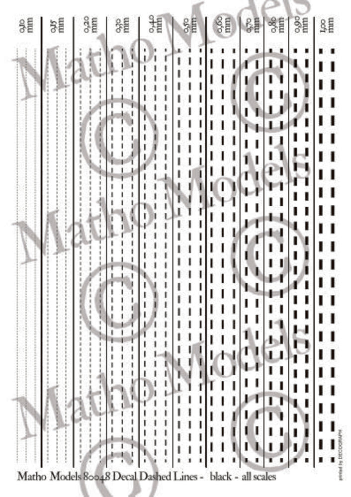 Decal Dashed Lines - black