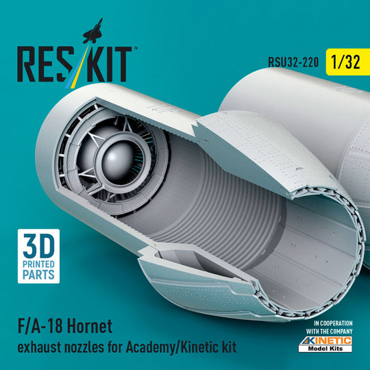 F/A-18 Hornet exhaust nozzles for Academy/Kinetic kit (3D Printed)