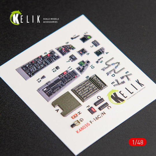 F-16C\N Fighting Falcon interior 3D decals for Tamiya kit