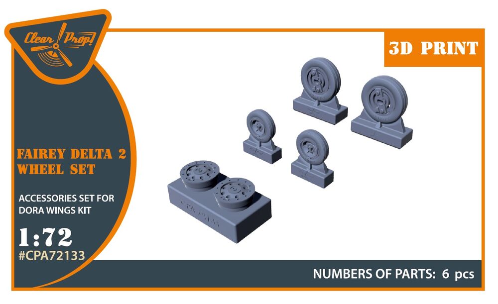 Fairey Delta 2 wheel set for Dora Wings kit