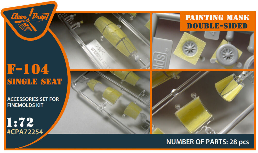 F-104 Single seat double-sided painting mask for Fine Molds