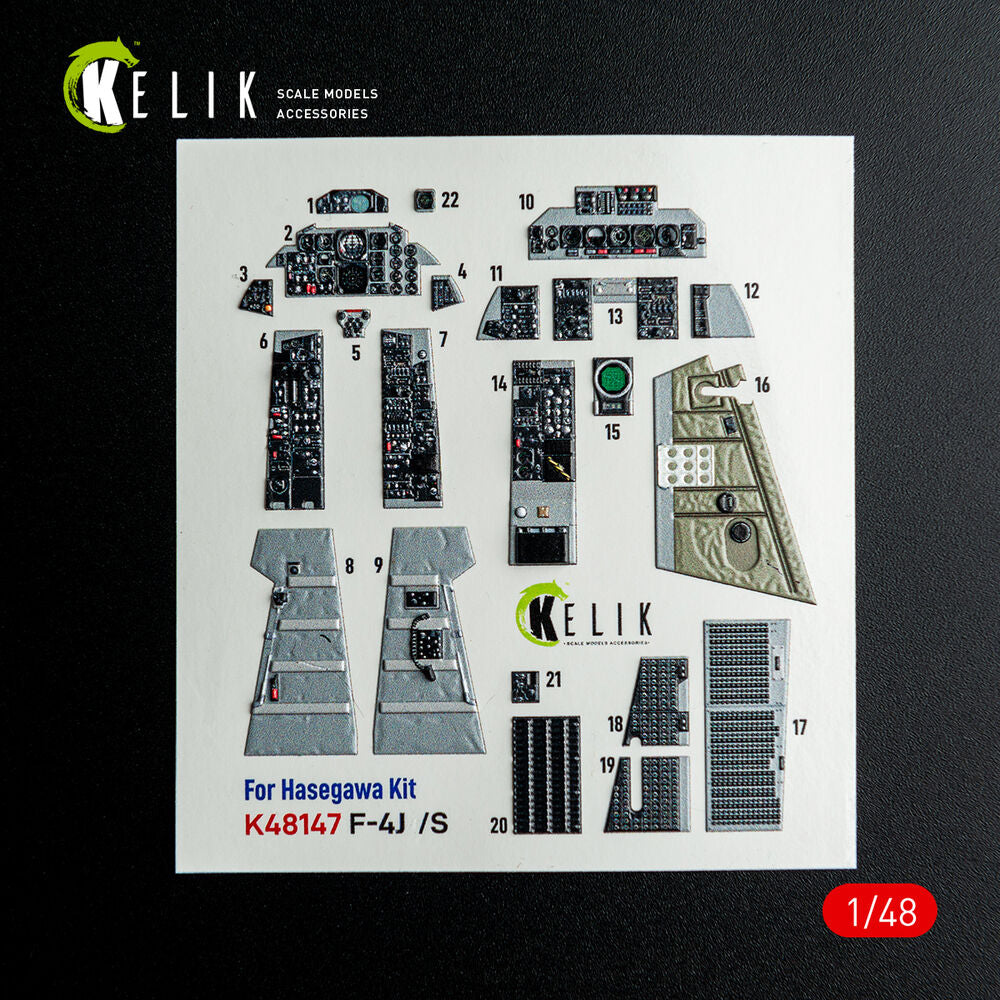 F-4J/S - interior 3D decals for Hasegawa kit