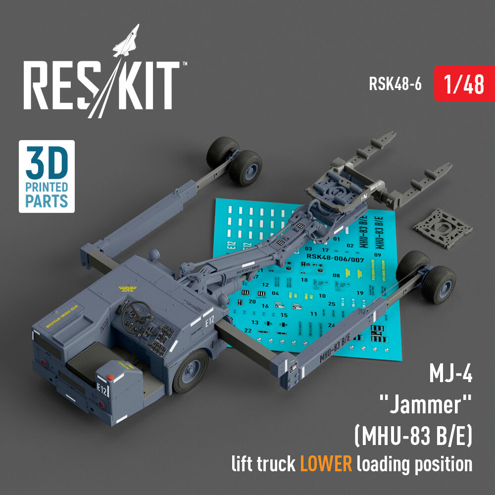 MJ-4 Jammer (MHU-83 B/E) Early lift truck LOWER loading position (3D Printed model kit)