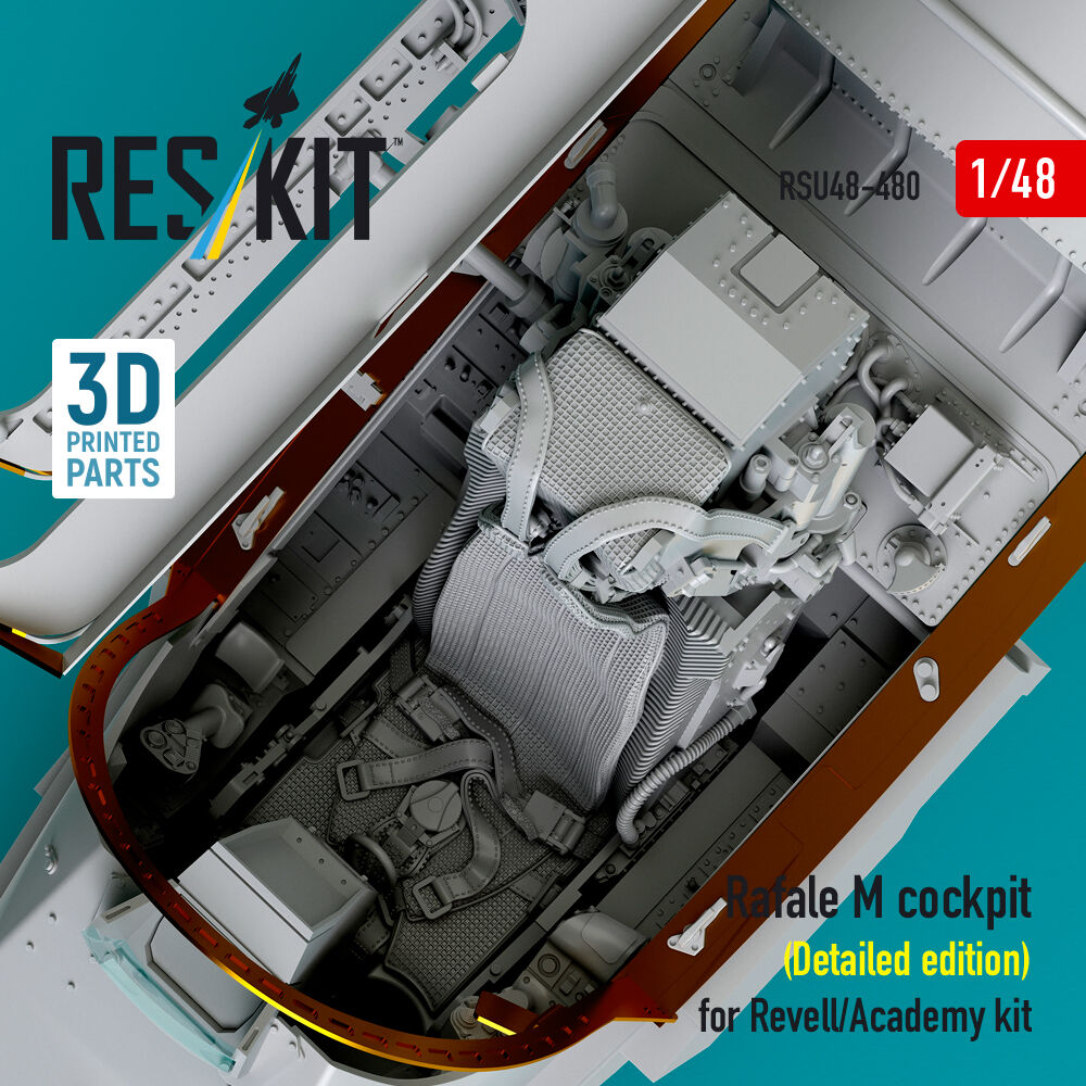 Rafale M cockpit (Detailed edition) for Revell/Academy kit (3D printed)