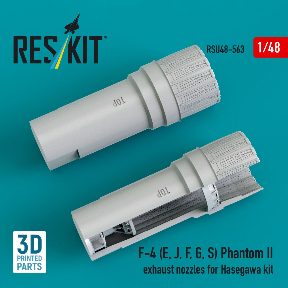 F-4 (E, J, F, G, S) Phantom II exhaust nozzles for Hasegawa kit (3D Printed)