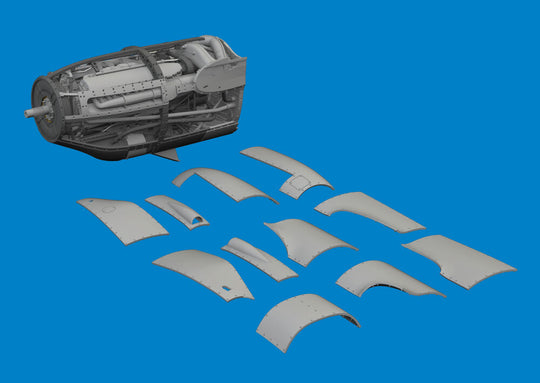 P-38F/G left engine PRINT