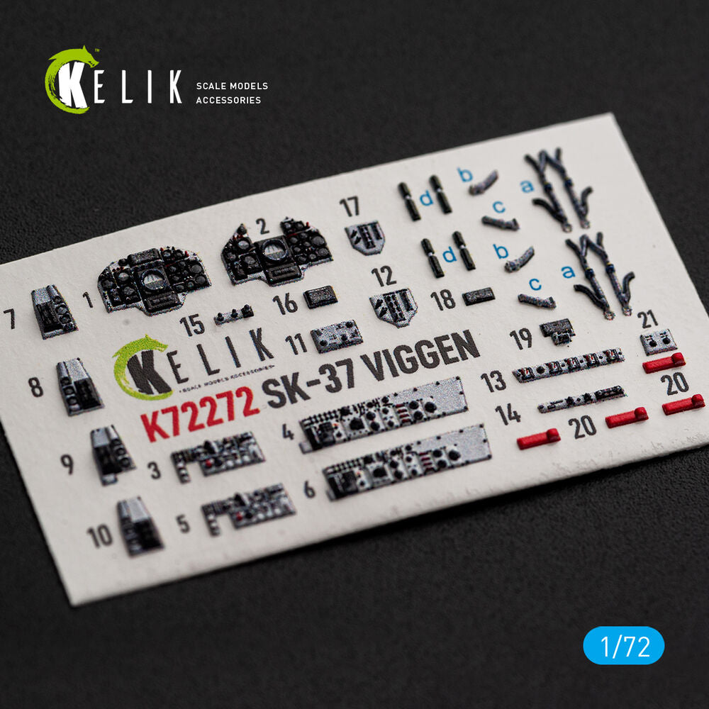 SK-37 Viggen - interior 3D decals for Special Hobby