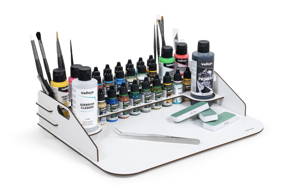 Paint display and work station 40 x 30 x 8,5 cm