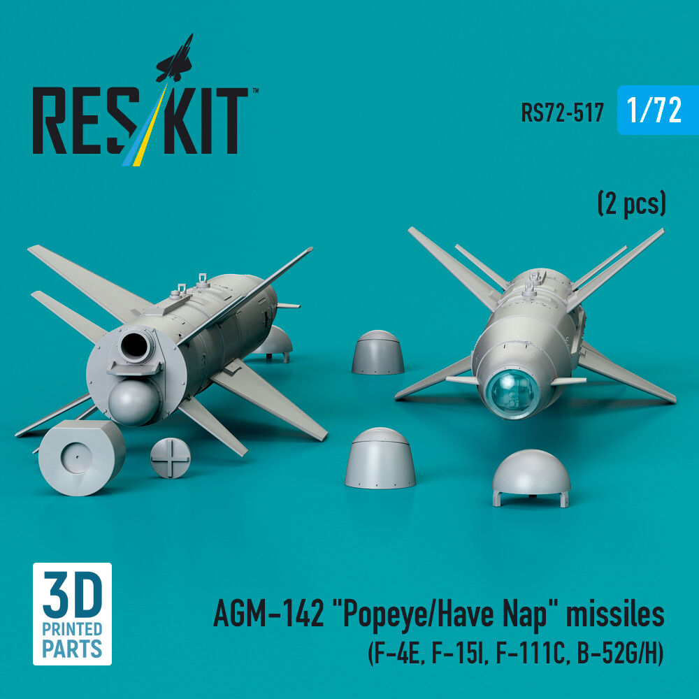 AGM-142 Popeye/Have Nap missiles (2 pcs) (F-4E, F-15I, F-111C, B-52G/H) (3D Printed)
