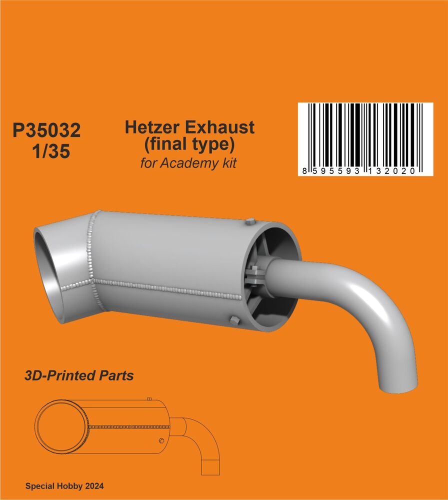 Hetzer Exhaust (final type)  / for Academy kit