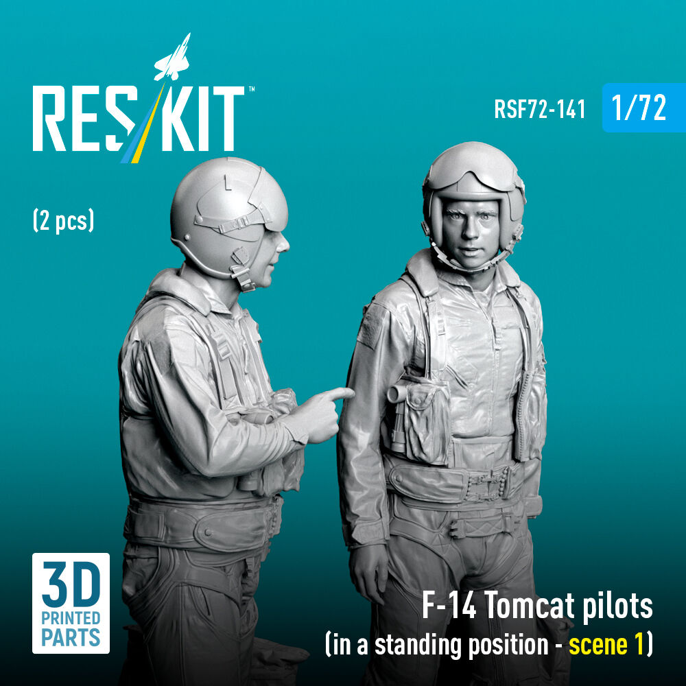 F-14 Tomcat pilots (in a standing position - scene 1) (2 pcs) (3D Printed)
