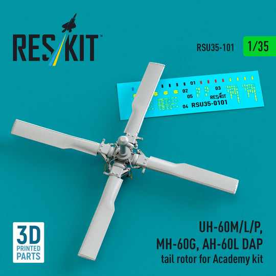 UH-60M/L/P, MH-60G, AH-60L DAP tail rotor (3D Printed) for Academy