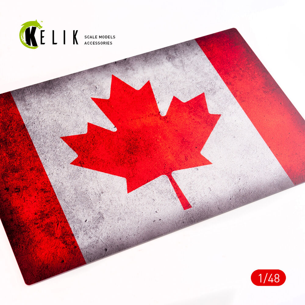 Canada Flag - Base - Acrylic 3 mm (410 x 270 mm) (410 g) (1/72 - 1/32)