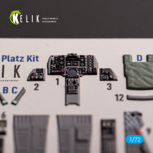 F-1 Support Fighter - interior 3D decals for Platz kit