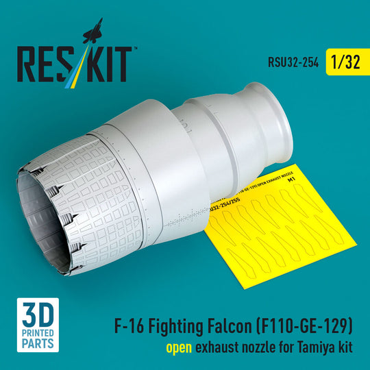 F-16 Fighting Falcon (F110-GE-129) open exhaust nozzle for Tamiya kit (3D Printed)