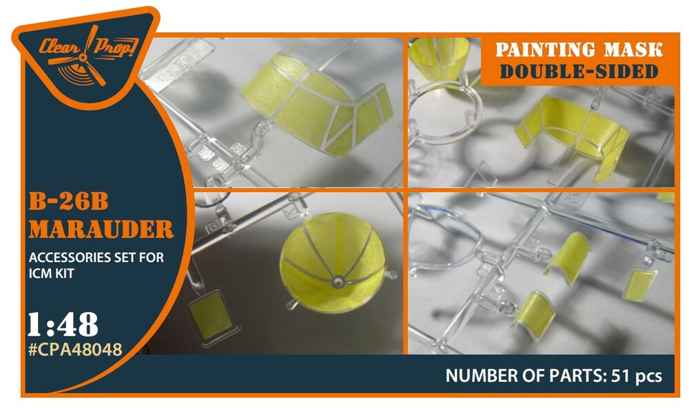 B-26B Marauder double-sided painting mask for ICM kit