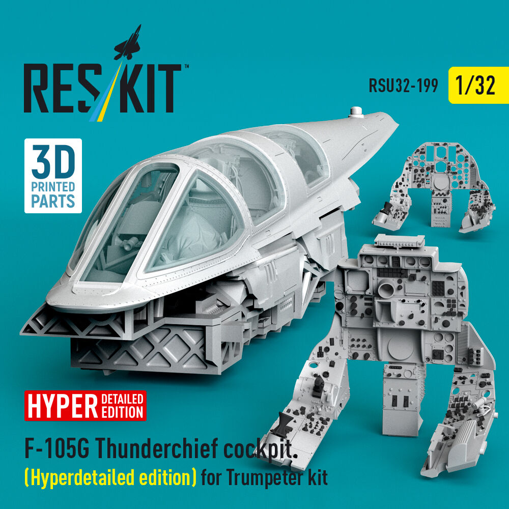F-105G Thunderchief cockpit (Hyperdetailed edition) for Trumpeter kit (3D Printed)