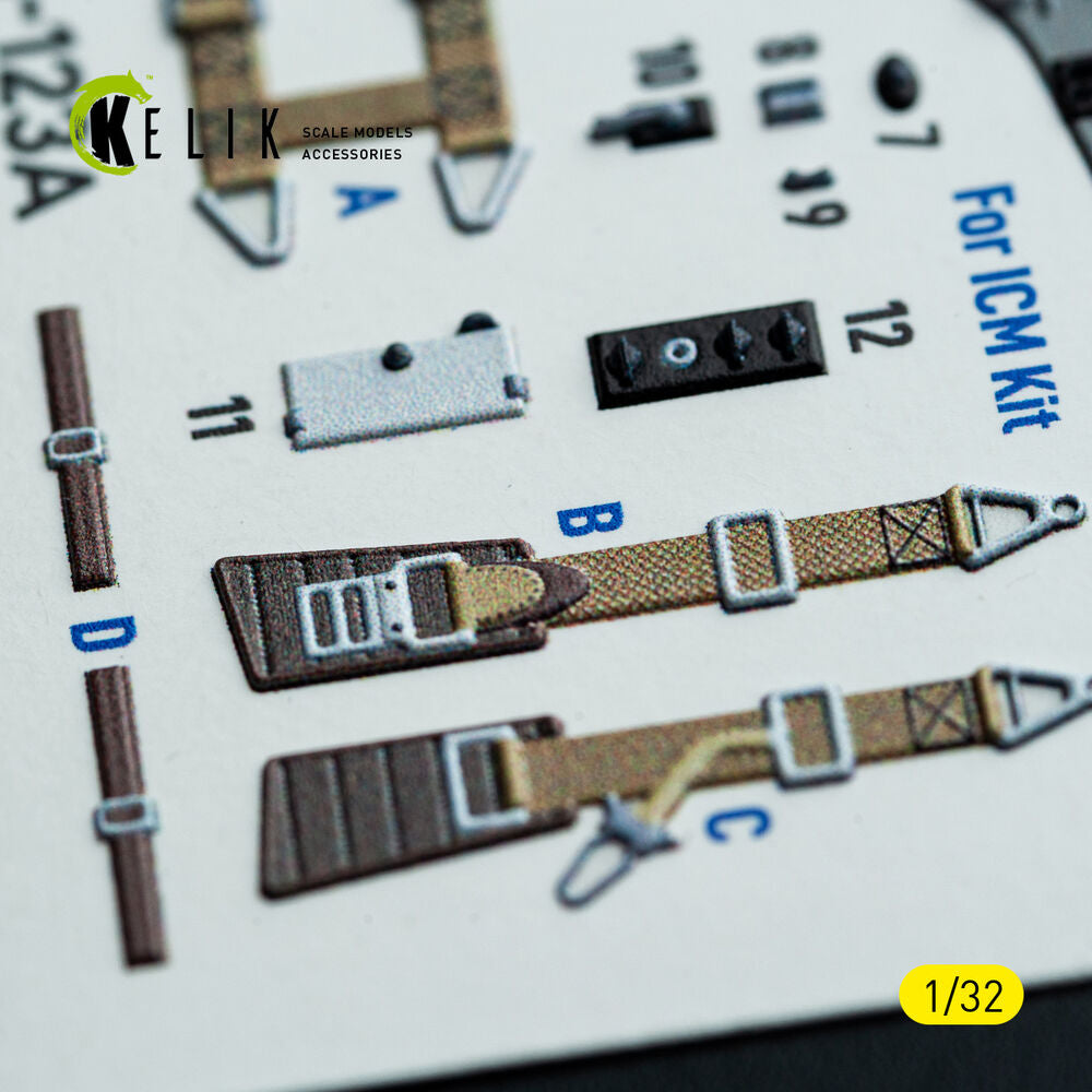 Hs-123A-1 - interior 3D decals for ICM kit