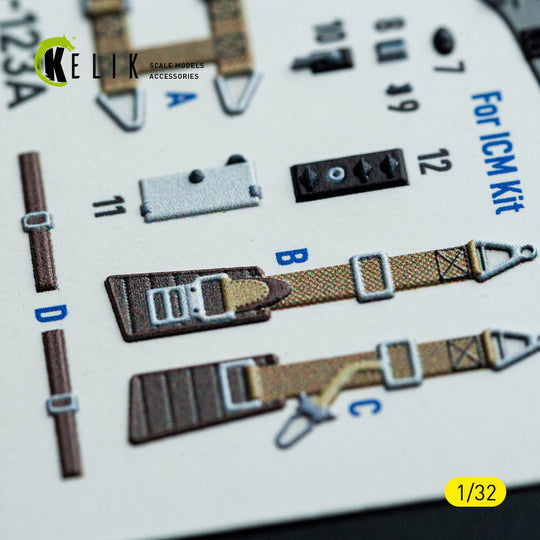 Hs-123A-1 - interior 3D decals for ICM kit