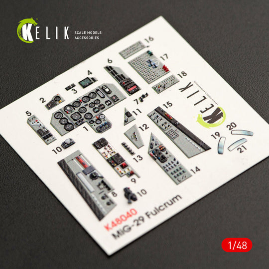 MiG-29A (9-12) Fulcrum interior 3D decals for GWH kit