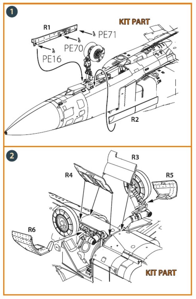 MiG-23 undercarriage covers for CP kits