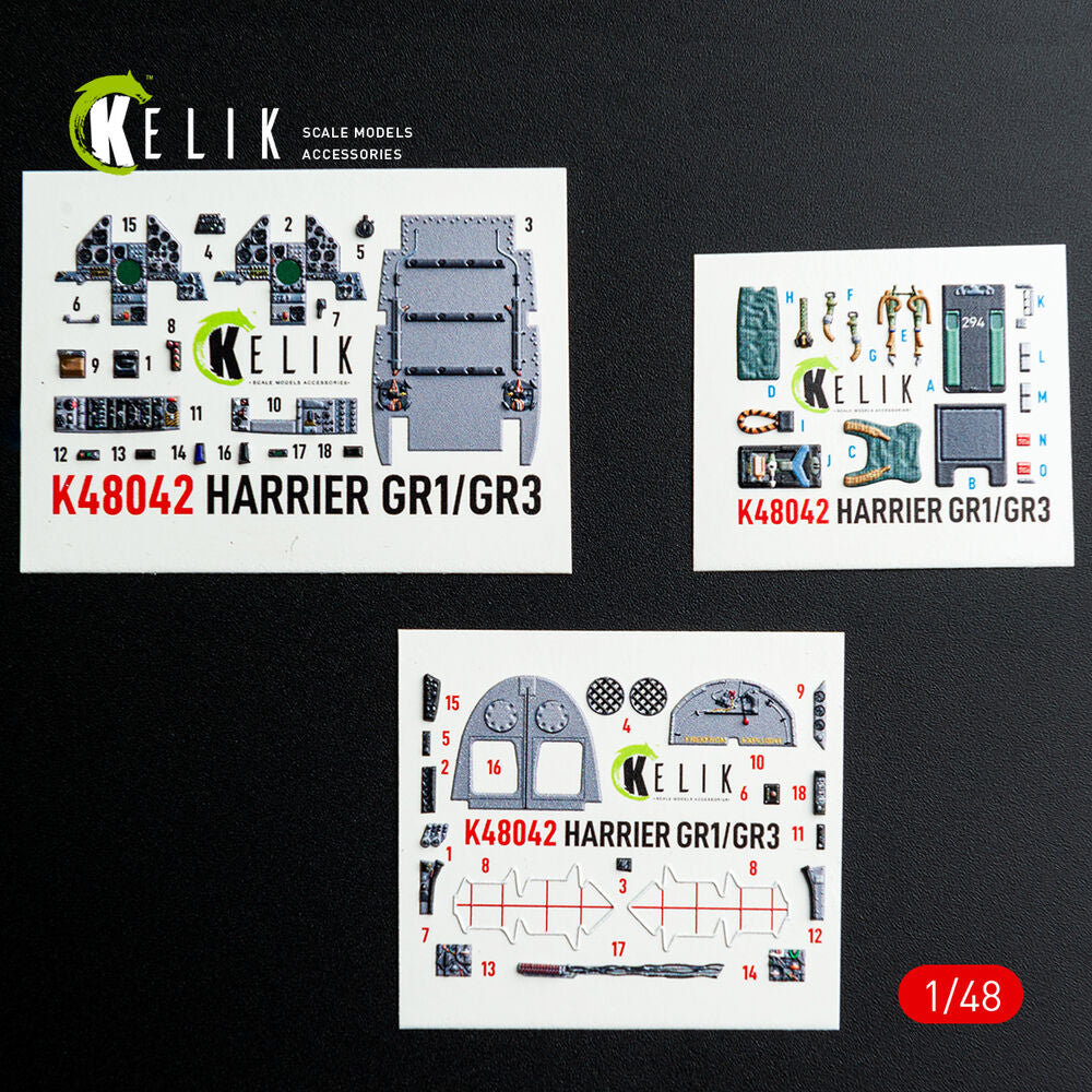 Harrier GR1/GR3 interior 3D decals for Kinetic kit