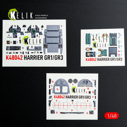 Harrier GR1/GR3 interior 3D decals for Kinetic kit