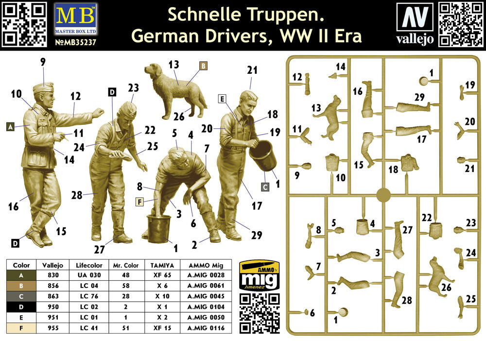 Schnelle Truppen. German Drivers, WW II Era