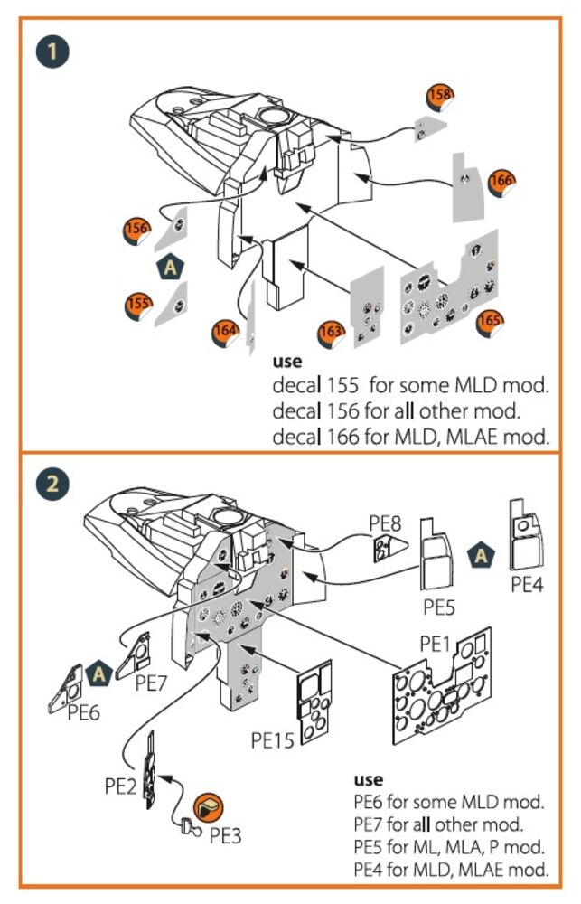 MiG-23ML, MLD, P, MLAE PE set for CP kits