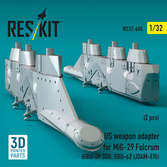 US weapon adapter for MiG-29 Fulcrum (2 pcs) (GBU-39 SDB, GBU-62 (JDAM-ER)) (3D Printed)