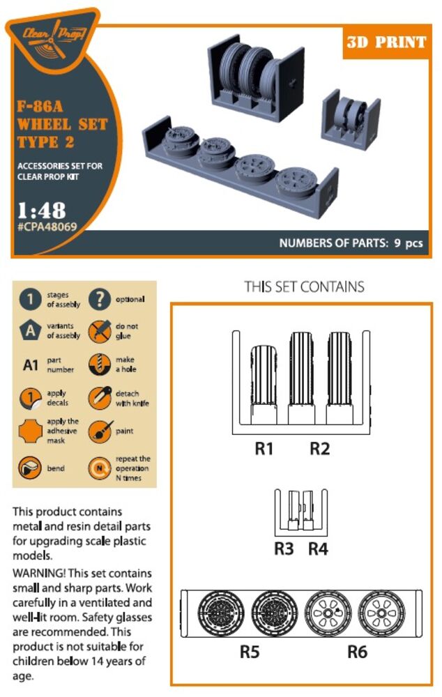 F-86A wheel set type 2 for CP kits