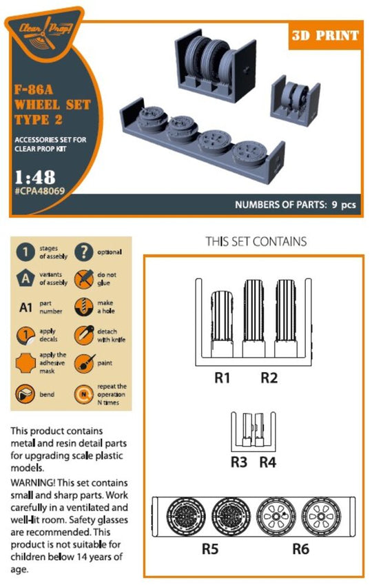 F-86A wheel set type 2 for CP kits