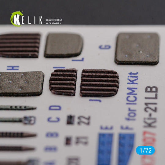 KI-21 interior 3D decals for ICM kit