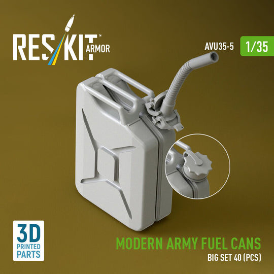 Modern army fuel cans, big set (3D Printed)