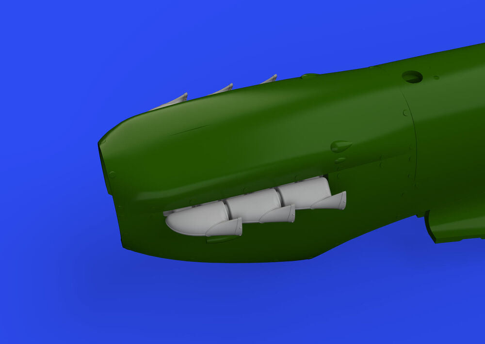 Spitfire Mk.V three-stacks exhausts fishtail 1/48 for EDUARD