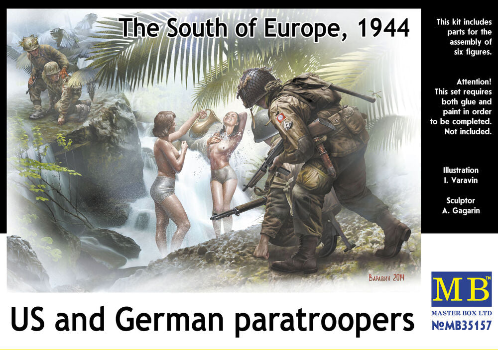 U.S. and German paratroopers,South of Eu