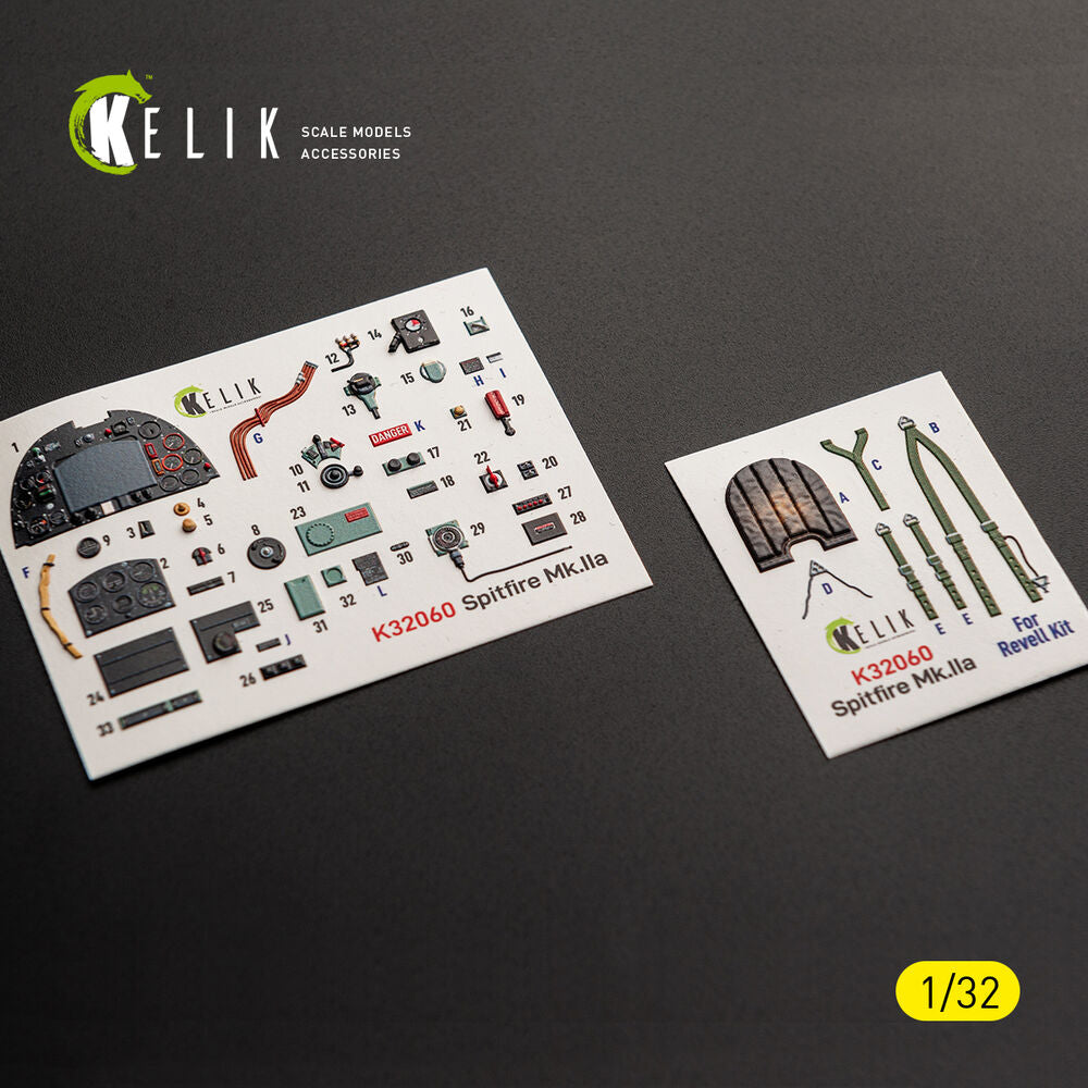 Spitfire Mk.IIa - interior 3D decals for Revell